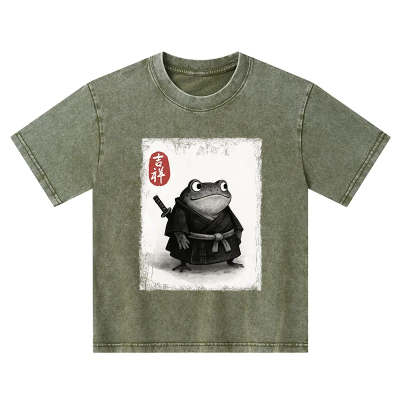 Tokyo-Tiger Blade of the Frog: A Samurai's Tale Kids Washed T-Shirt