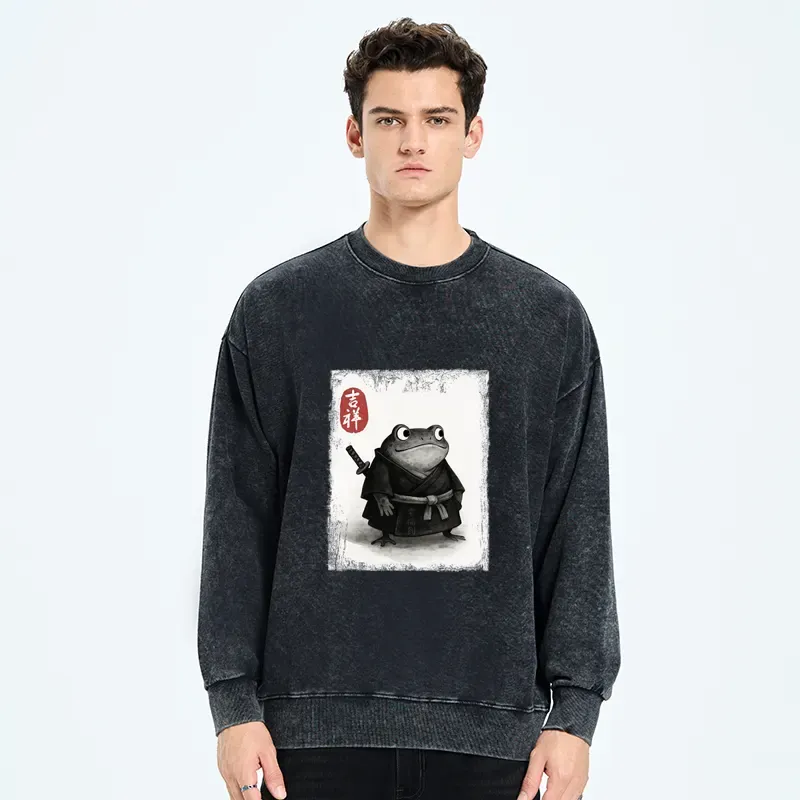 Tokyo-Tiger Blade of the Frog: A Samurai's Tale Washed Sweatshirt