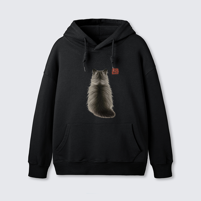 Tokyo-Tiger Cat's Back Ink Painting Classic Hoodie