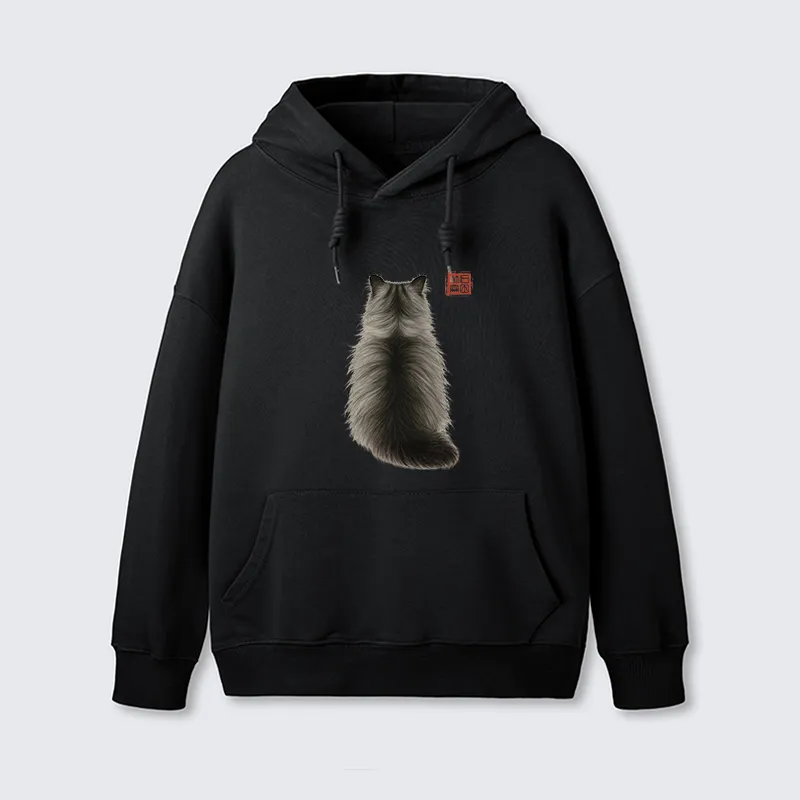 Tokyo-Tiger Cat's Back Ink Painting Classic Hoodie