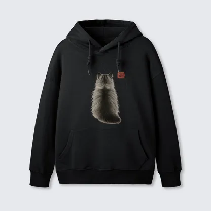 Tokyo-Tiger Cat's Back Ink Painting Classic Hoodie