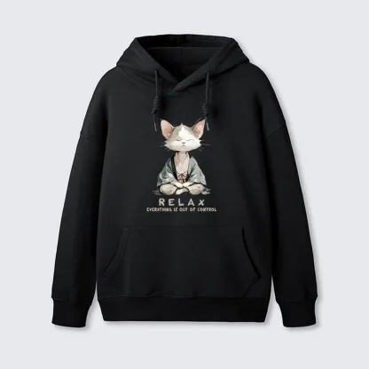 Tokyo-Tiger Zen Cat Relaxation Everything's Out Of Control Classic Hoodie
