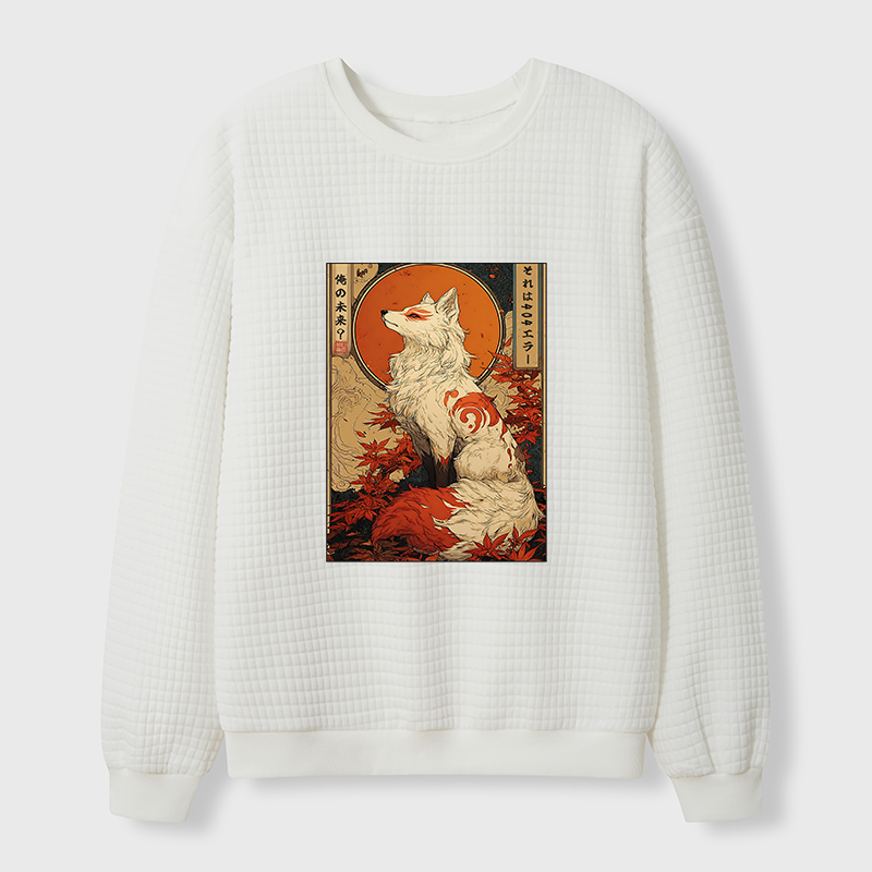 Tokyo-Tiger The Fox of Fates: A Tale of Nine Tails Waffle Sweatshirt