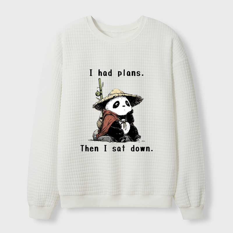Tokyo-Tiger The Maybe Later Panda Waffle Sweatshirt
