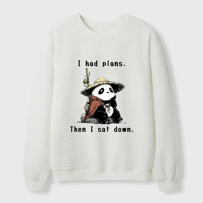 Tokyo-Tiger The Maybe Later Panda Waffle Sweatshirt