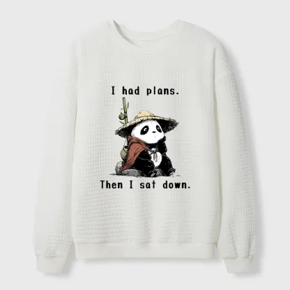 Tokyo-Tiger The Maybe Later Panda Waffle Sweatshirt
