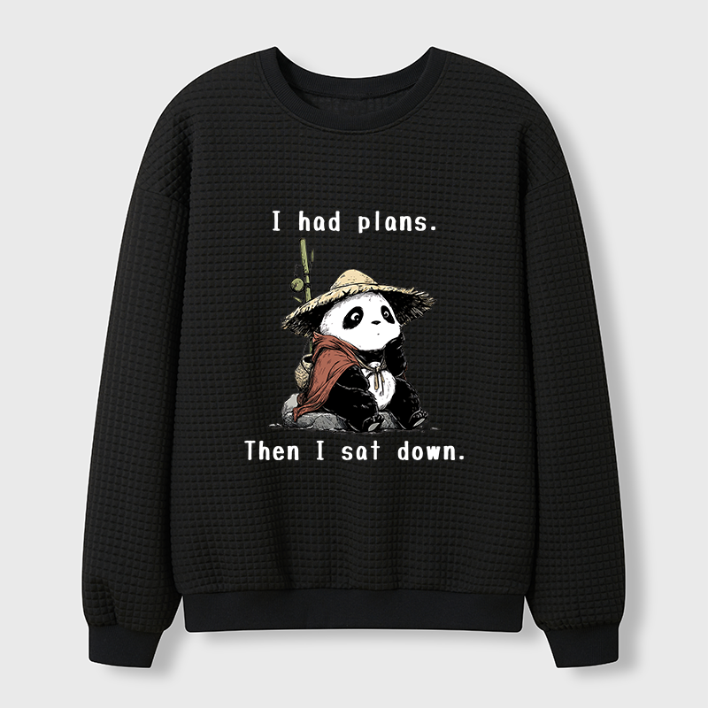 Tokyo-Tiger The Maybe Later Panda Waffle Sweatshirt