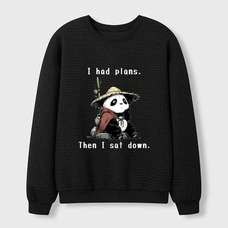Tokyo-Tiger The Maybe Later Panda Waffle Sweatshirt