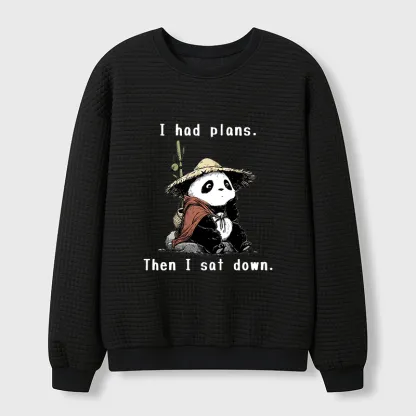 Tokyo-Tiger The Maybe Later Panda Waffle Sweatshirt
