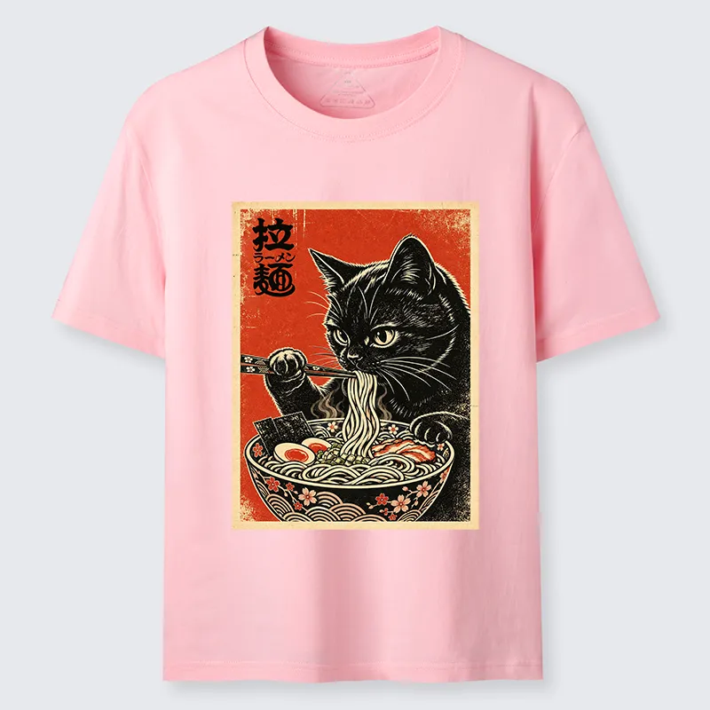 Tokyo-Tiger Japanese Ramen Cat Art Classic T-Shirt