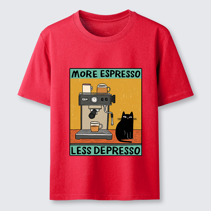 Tokyo-Tiger More Espresso Less Depresso Cute Cat Classic T-Shirt