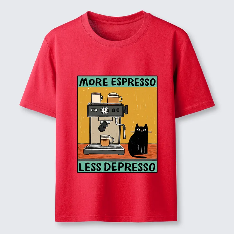 Tokyo-Tiger More Espresso Less Depresso Cute Cat Classic T-Shirt