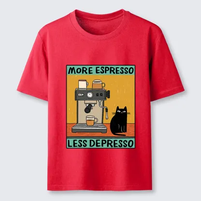 Tokyo-Tiger More Espresso Less Depresso Cute Cat Classic T-Shirt