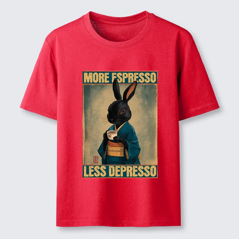 Tokyo-Tiger More Espresso Less Depresso Rabbit Classic T-Shirt