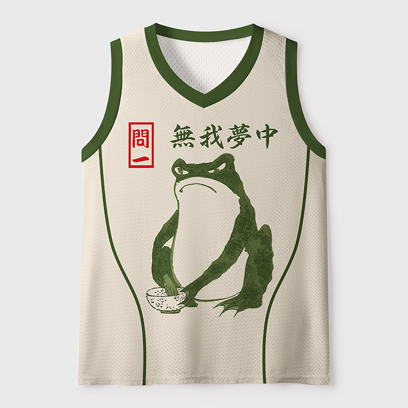 Tokyo-Tiger Calm Frog Meditating In Peace Mesh Tank Top