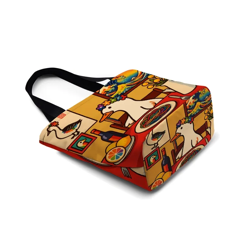 Tokyo-Tiger More Spaghetti Less Upsetti Goose Zipper Tote Bag