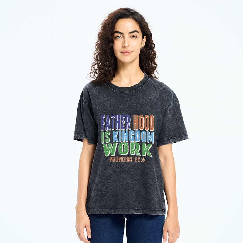 Tokyo-Tiger Dad Life Proverbs Quote Washed T-Shirt