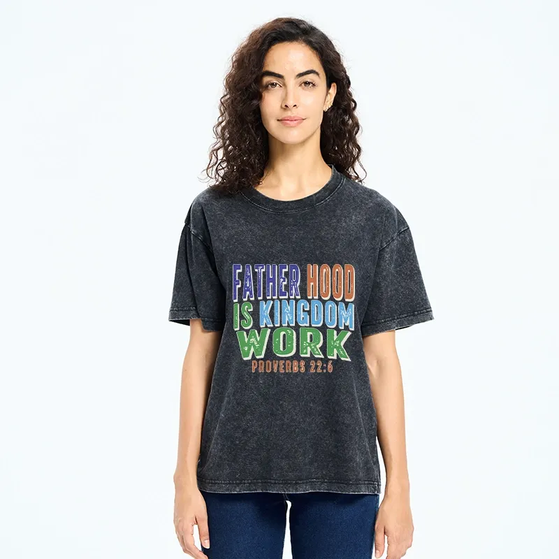 Tokyo-Tiger Dad Life Proverbs Quote Washed T-Shirt