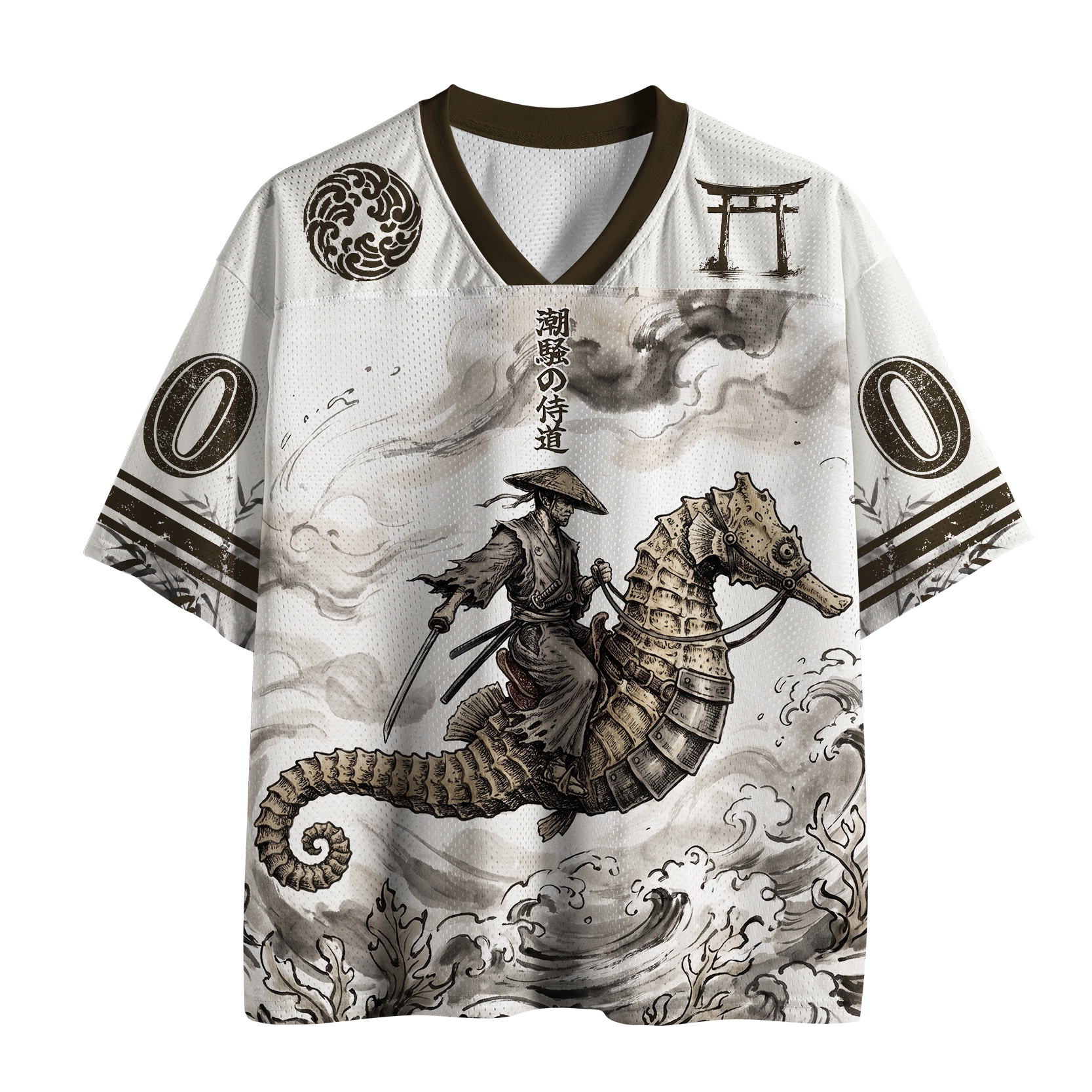 Tokyo-Tiger Samurai Riding Seahorse Mesh Jersey
