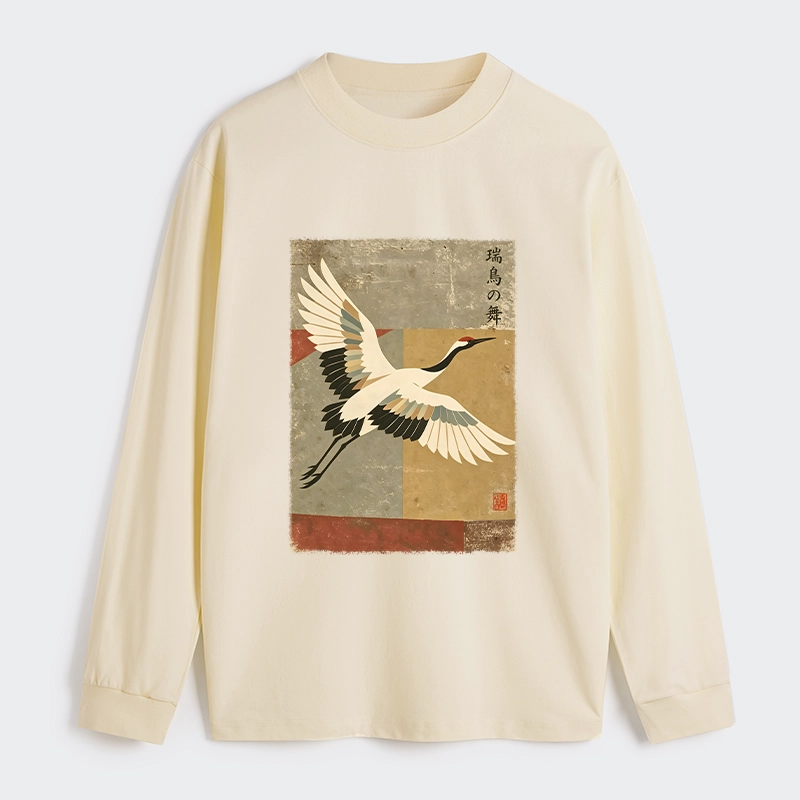 Tokyo-Tiger Crane Spirit Classic Long Sleeve T-Shirt Sale