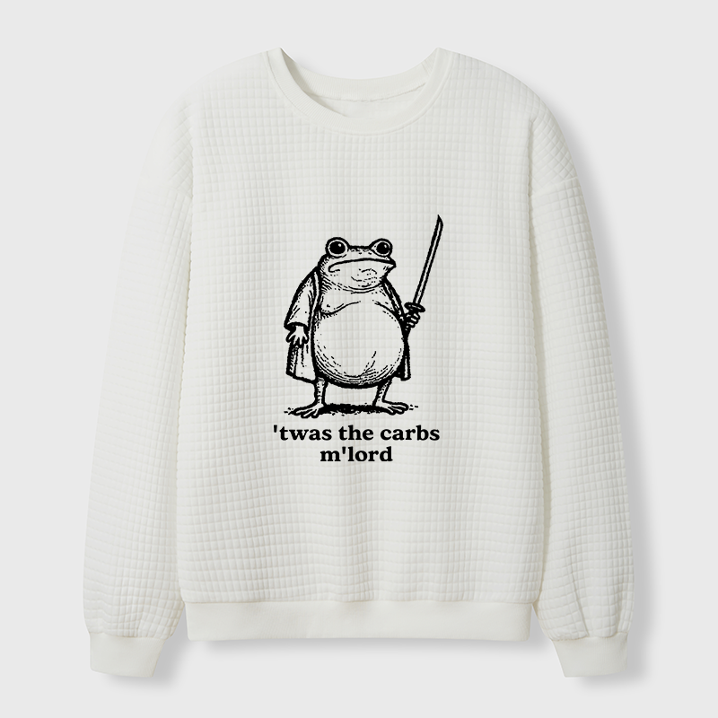 Tokyo-Tiger Funny Fat Samurai Frog Waffle Sweatshirt