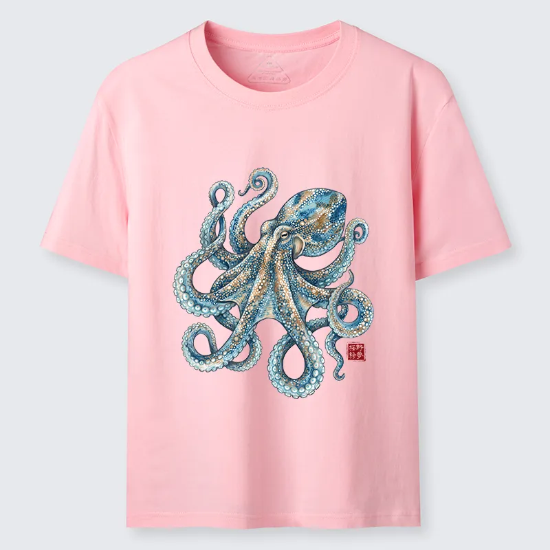 Tokyo-Tiger Ocean Octopus Art Classic T-Shirt