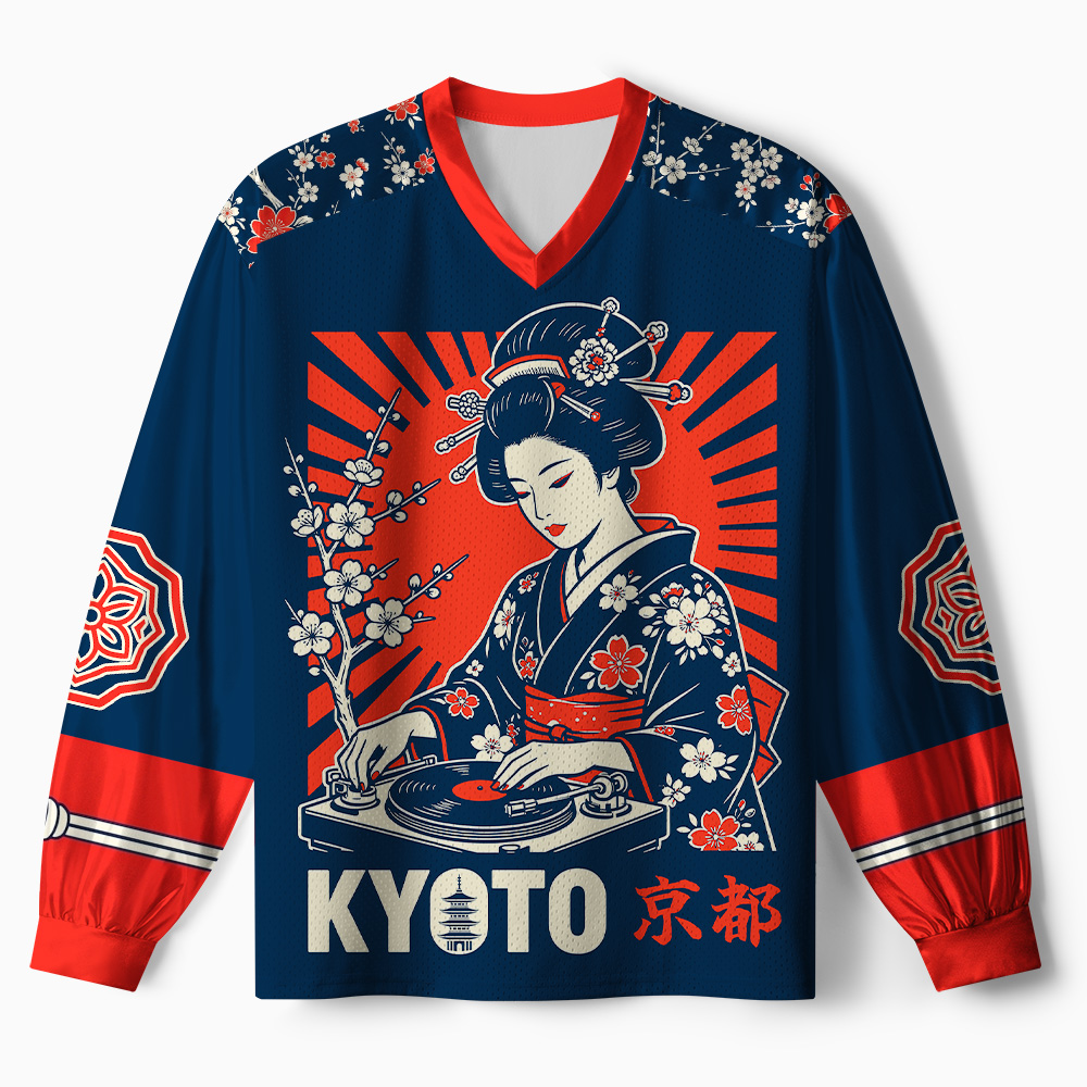 Tokyo-Tiger Kyoto Kimono Paneled Long Sleeve Jersey