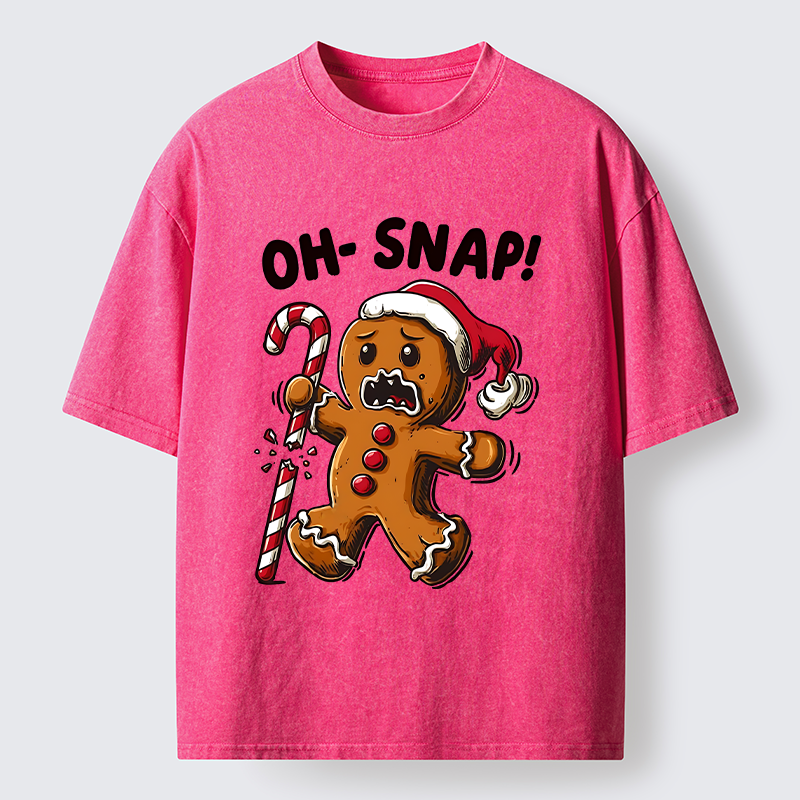 Tokyo-Tiger Funny Gingerbread With Broken Candy Cane Meme Washed T-Shirt