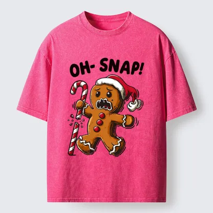 Tokyo-Tiger Funny Gingerbread With Broken Candy Cane Meme Washed T-Shirt