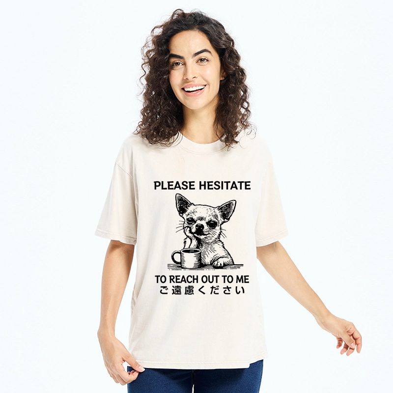 Tokyo-Tiger Little Dog Prefers Being Left Alone Washed T-Shirt