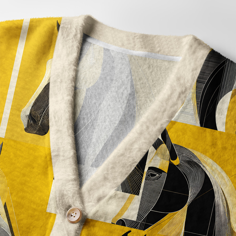 Tokyo-Tiger Golden Gallop Ugly Cardigan Sweater