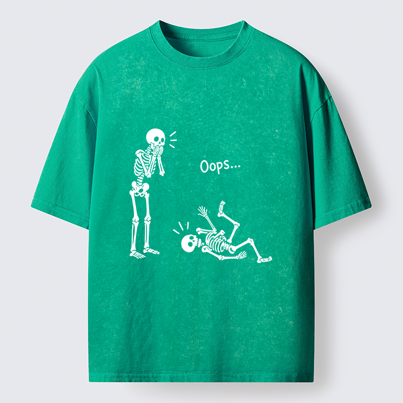 Tokyo‑Tiger Silly Skeleton Vibe Washed T‑Shirt