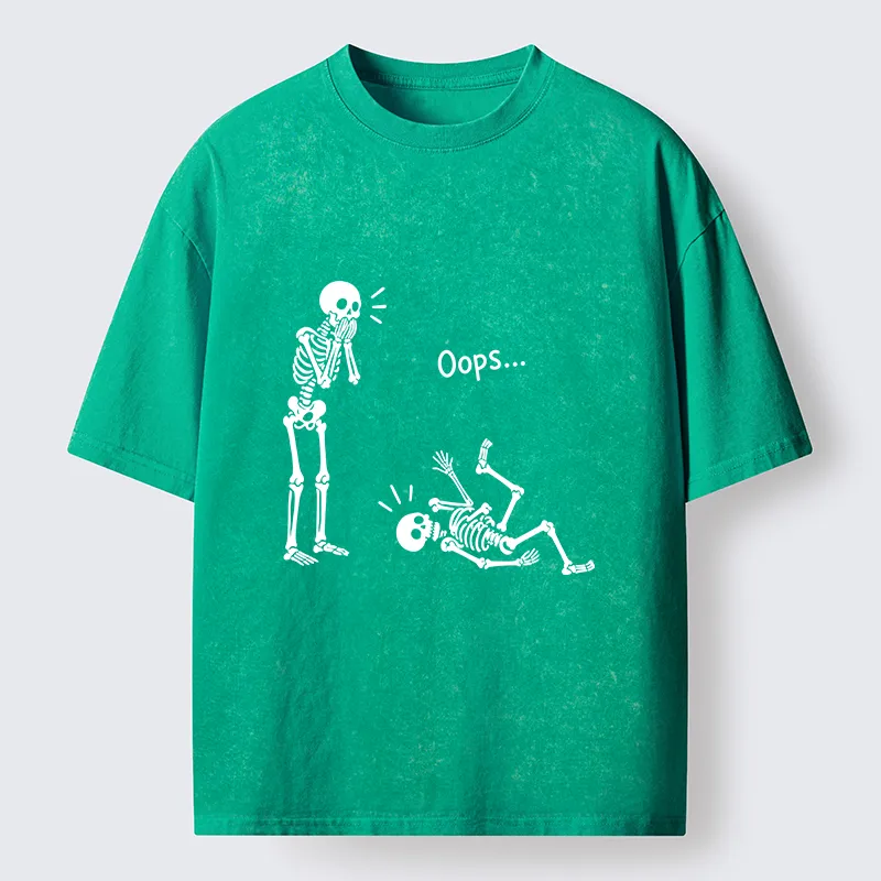 Tokyo‑Tiger Silly Skeleton Vibe Washed T‑Shirt