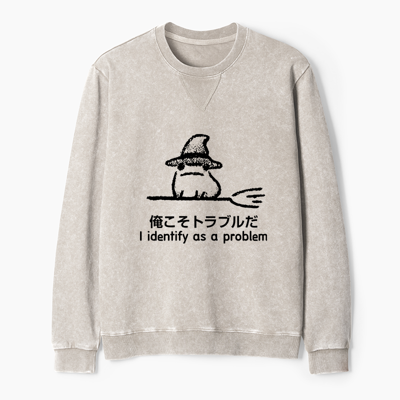 Tokyo-Tiger Mischief Magic Dude Washed Terry Sweatshirt