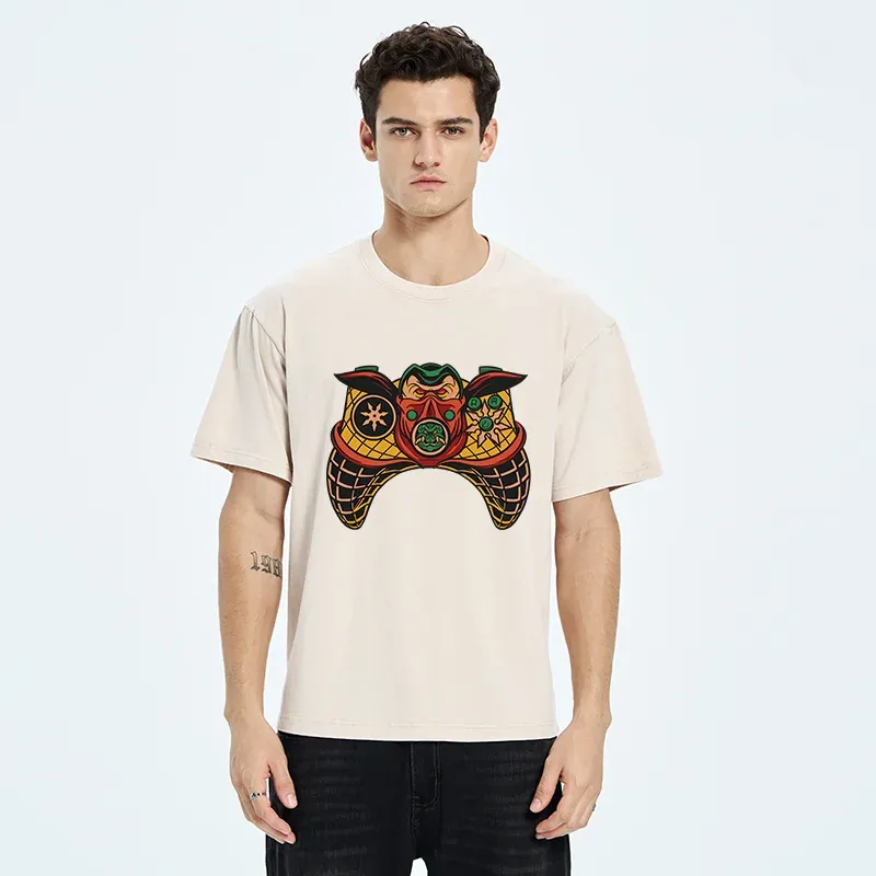 Tokyo-Tiger Ninja Gamepad Washed T-Shirt