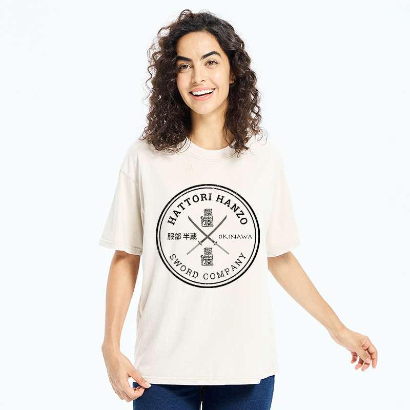 Tokyo-Tiger Hattori Hanzo Sword Company Washed T-Shirt