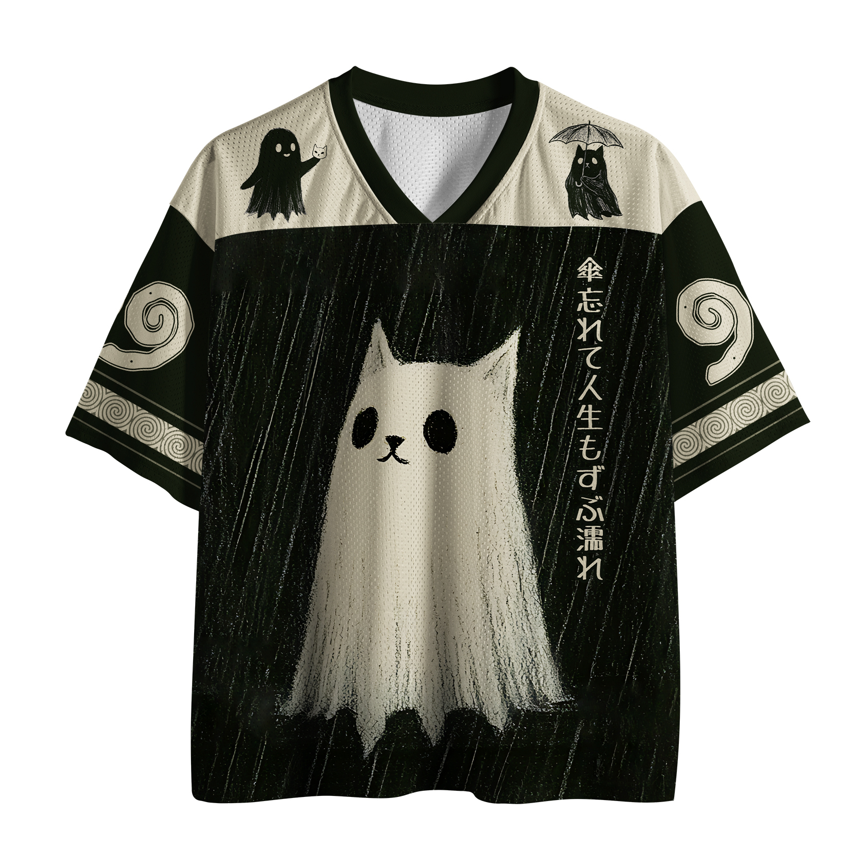 Tokyo-Tiger Sad Little Ghost Cat Mesh Jersey Sale