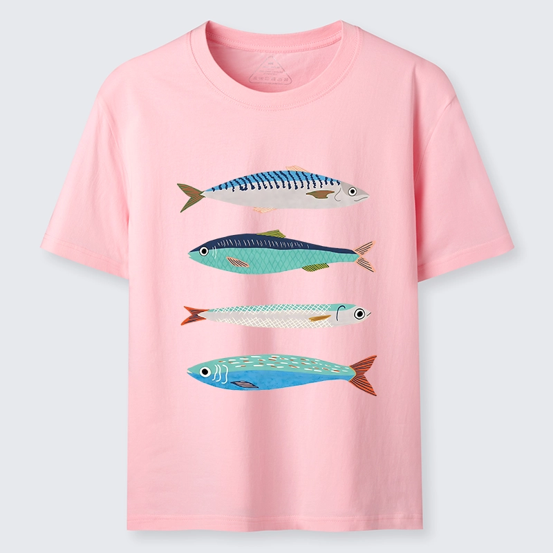 Tokyo‑Tiger Playful Sea Fish Washed T‑Shirt