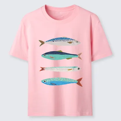 Tokyo‑Tiger Playful Sea Fish Washed T‑Shirt