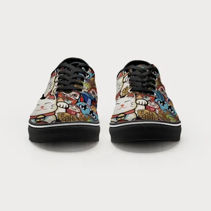 Tokyo-Tiger Traditional Japanese Elements Canvas Shoes