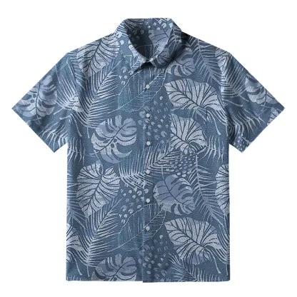 Tokyo-Tiger Jungle Leaf Button-up Shirt