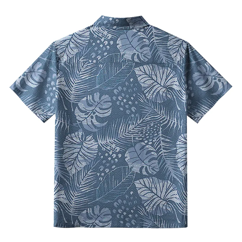 Tokyo-Tiger Jungle Leaf Button-up Shirt