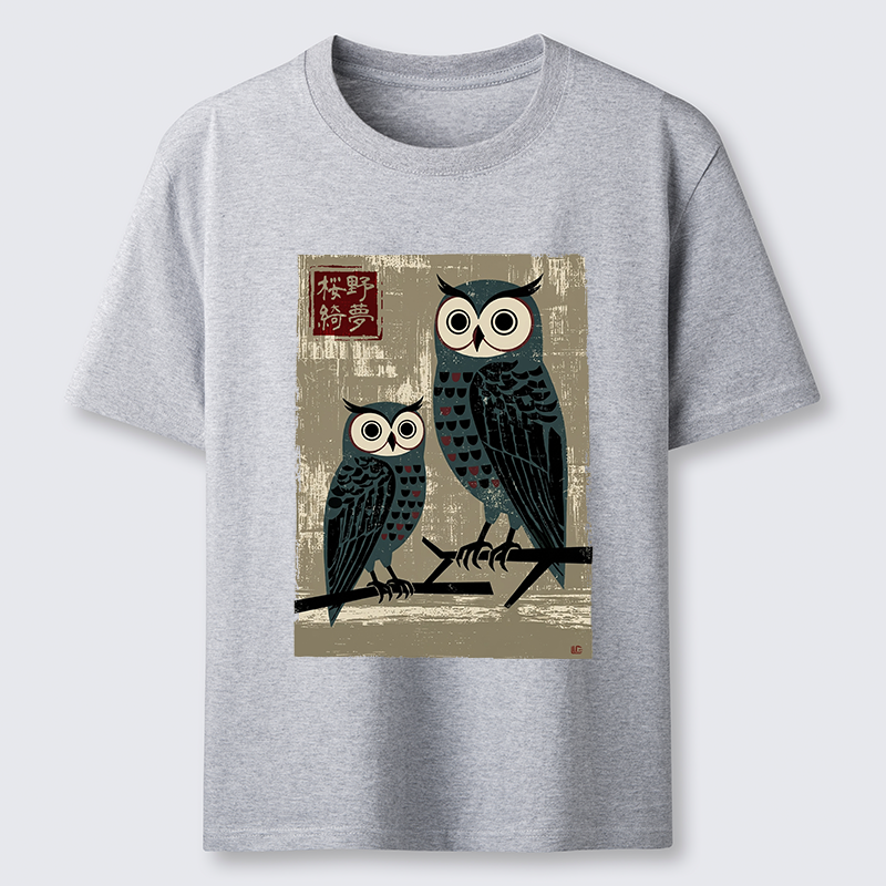 Tokyo-Tiger Japanese Style Retro Owls Classic T-Shirt