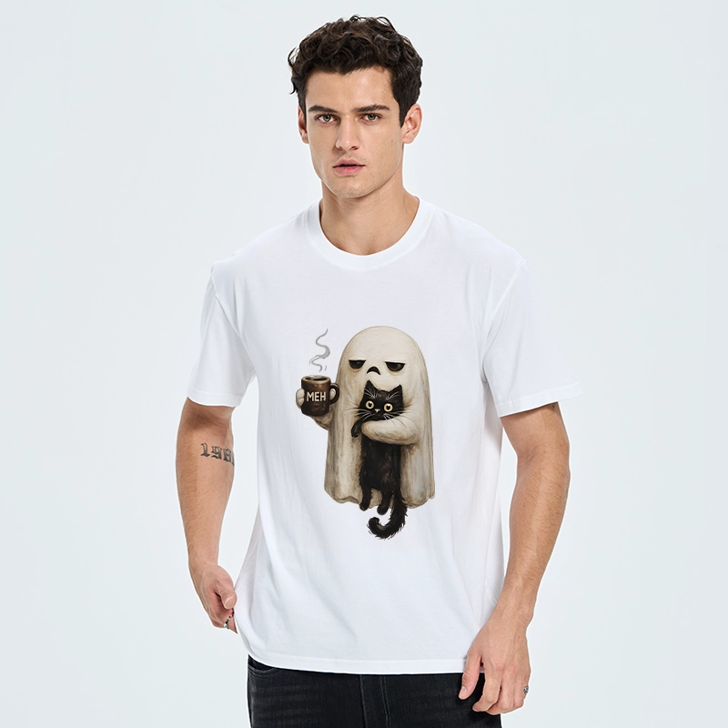 Tokyo-Tiger Ghost Cat Coffee Mood Classic T-Shirt