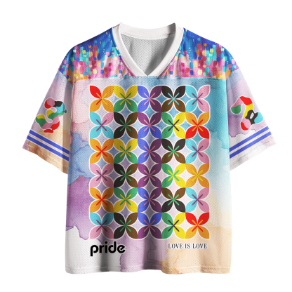 Tokyo-Tiger Petal Grid Pride Mesh Jersey