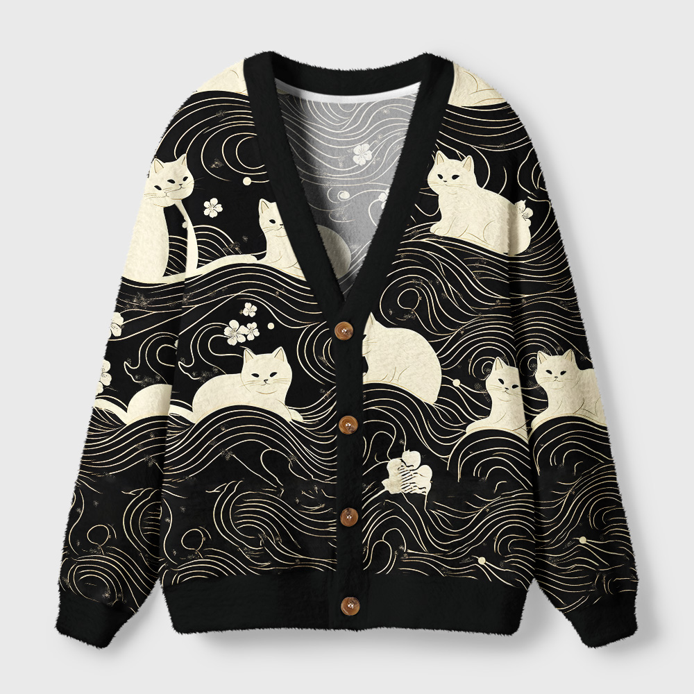 Tokyo-Tiger Mysterious Cat Ugly Cardigan Sweater