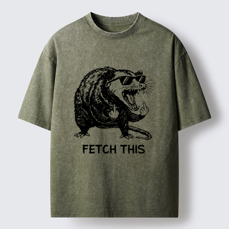 Tokyo-Tiger Cool Opossum Funny Meme Washed T-Shirt