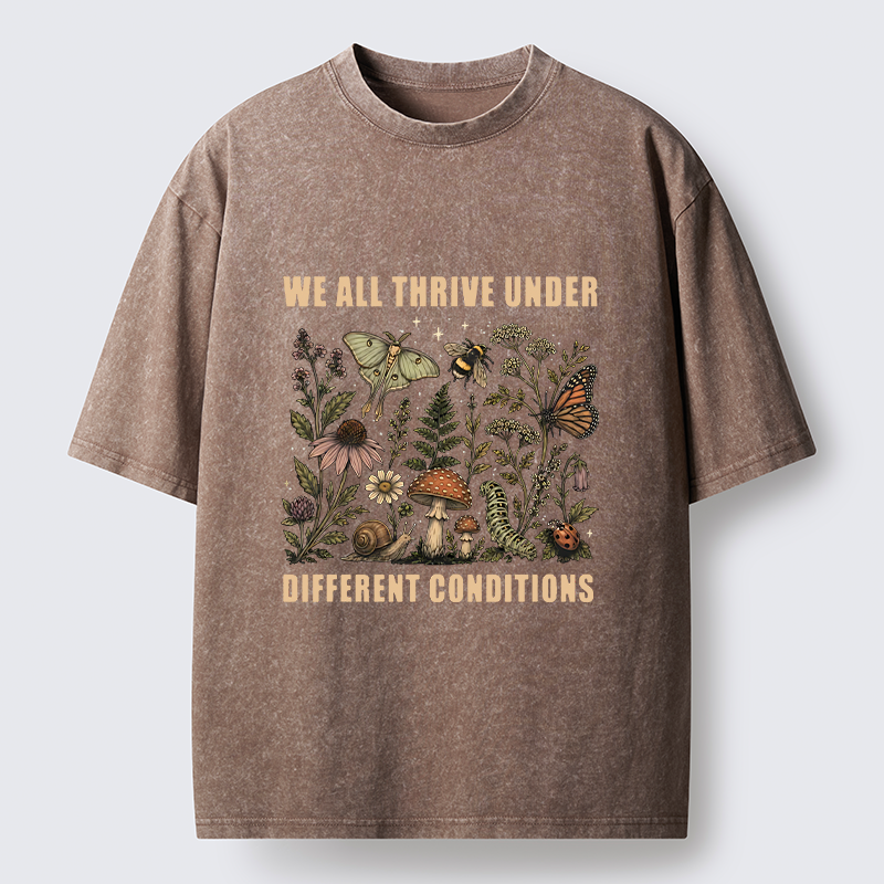 Tokyo-Tiger Retro Woodland Flora Bug Washed T-Shirt
