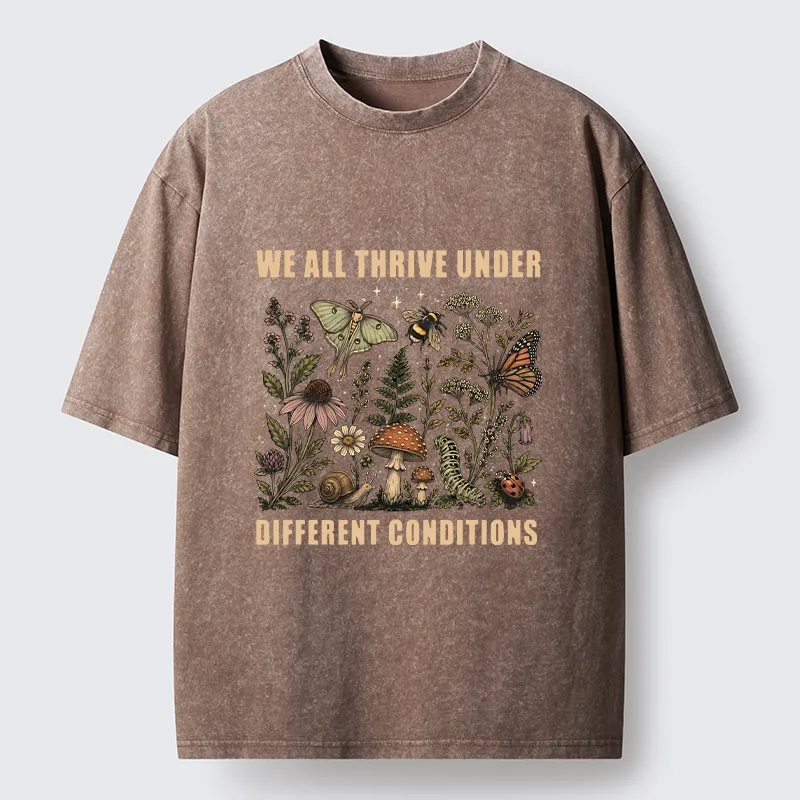 Tokyo-Tiger Retro Woodland Flora Bug Washed T-Shirt