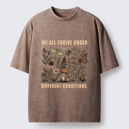 Tokyo-Tiger Retro Woodland Flora Bug Washed T-Shirt